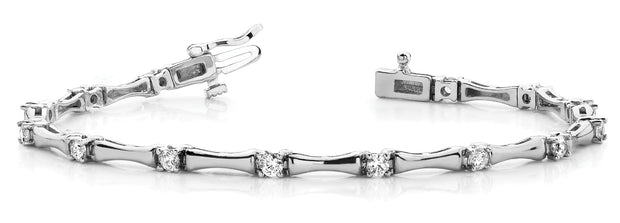 14K White Gold 1 ct tw Fashion Diamond Bracelet