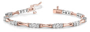 18K Rose Gold 1 1/2 ct tw Fashion Diamond Bracelet