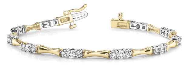 18K Yellow Gold 1 1/2 ct tw Fashion Diamond Bracelet