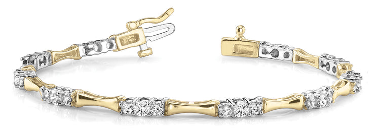 14K Yellow Gold 1 1/2 ct tw Fashion Diamond Bracelet