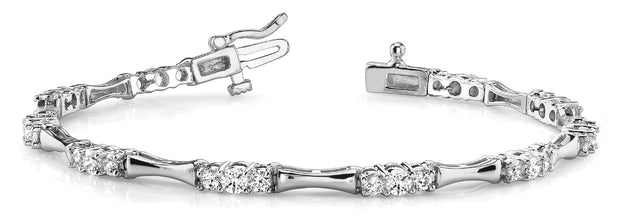 14K White Gold 1 1/2 ct tw Fashion Diamond Bracelet