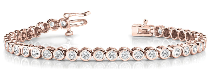 14K Rose Gold 2 ct tw Fashion Diamond Bracelet