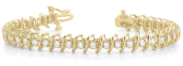 14K Yellow Gold 1/4 ct tw Fashion Diamond Bracelet