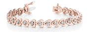 18K Rose Gold 1 ct tw Fashion Diamond Bracelet