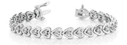 14K White Gold 1 ct tw Fashion Diamond Bracelet