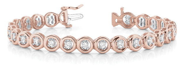 18K Rose Gold 1/2 ct tw Fashion Diamond Bracelet