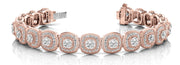 14K Rose Gold 3 1/4 ct tw Fashion Diamond Bracelet
