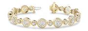 14K Yellow Gold 4 1/2 ct tw Vintage Diamond Bracelet
