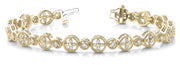14K Yellow Gold 1 3/8 ct tw Vintage Diamond Bracelet
