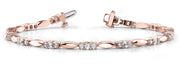 18K Rose Gold 1 ct tw Fashion Diamond Bracelet