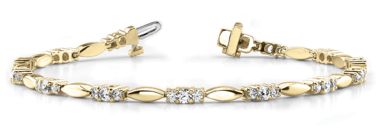 14K Yellow Gold 1 ct tw Fashion Diamond Bracelet