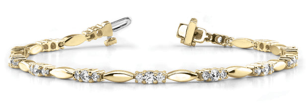 18K Yellow Gold 1 ct tw Fashion Diamond Bracelet