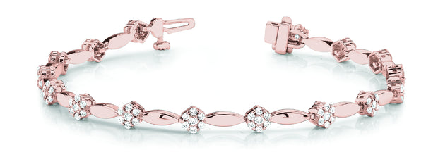 14K Rose Gold 1 5/8 ct tw Fashion Diamond Bracelet