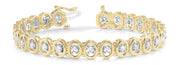 18K Yellow Gold 1 7/8 ct tw Fashion Diamond Bracelet