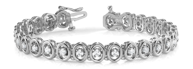 14K White Gold 1 7/8 ct tw Fashion Diamond Bracelet