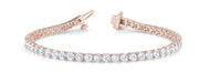 14K Rose Gold 9 7/8 ct tw Fashion Diamond Bracelet