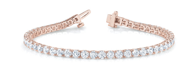 14K Rose Gold 9 7/8 ct tw Fashion Diamond Bracelet