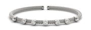 18K White Gold 1/10 ct tw Fashion Diamond Bracelet