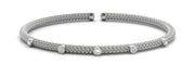 18K White Gold 1/10 ct tw Fashion Diamond Bracelet