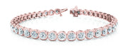 18K Rose Gold 2 1/6 ct tw Fashion Diamond Bracelet