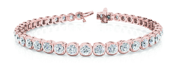 18K Rose Gold 2 1/6 ct tw Fashion Diamond Bracelet