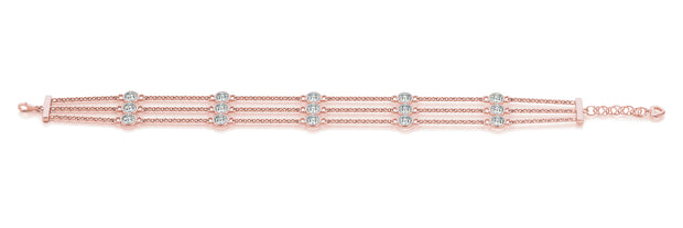 14K Rose Gold 1/2 ct tw Fashion Diamond Bracelet
