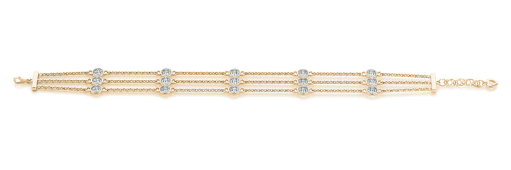 14K Yellow Gold 1/2 ct tw Fashion Diamond Bracelet