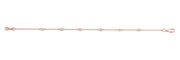 14K Rose Gold 1/8 ct tw Fashion Diamond Bracelet