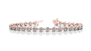 18K Rose Gold 2 1/3 ct tw Fashion Diamond Bracelet