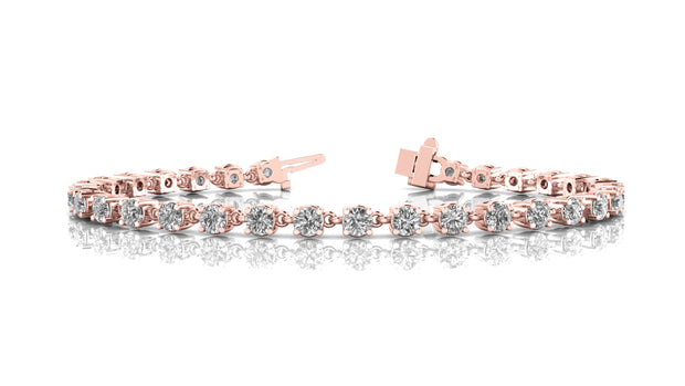 18K Rose Gold 2 1/3 ct tw Fashion Diamond Bracelet