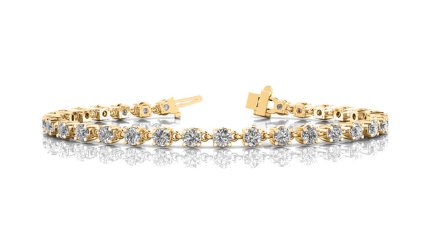 18K Yellow Gold 2 1/3 ct tw Fashion Diamond Bracelet