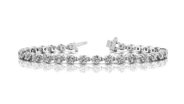 18K White Gold 2 1/3 ct tw Fashion Diamond Bracelet