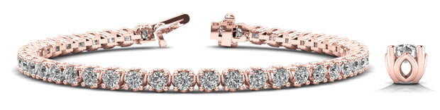 18K Rose Gold 2 1/6 ct tw Fashion Diamond Bracelet