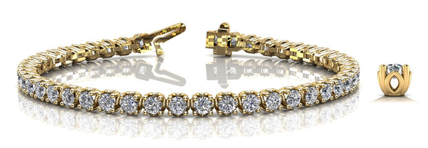 14K Yellow Gold 2 1/6 ct tw Fashion Diamond Bracelet