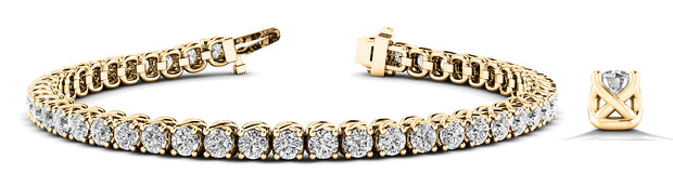14K Yellow Gold 10 3/4 ct tw Fashion Diamond Bracelet