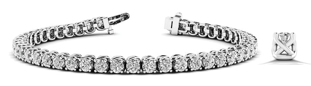 18K White Gold 10 3/4 ct tw Fashion Diamond Bracelet