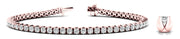 14K Rose Gold 10 1/4 ct tw Fashion Diamond Bracelet