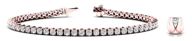 14K Rose Gold 10 1/4 ct tw Fashion Diamond Bracelet