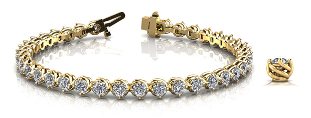 18K Yellow Gold 2 ct tw Fashion Diamond Bracelet