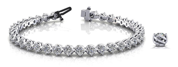 Platinum 2 ct tw Fashion Diamond Bracelet