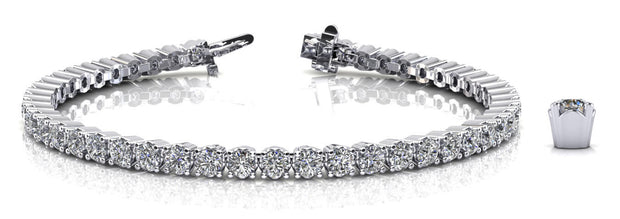 14K White Gold 2 1/4 ct tw Fashion Diamond Bracelet