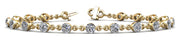 14K Yellow Gold 7/8 ct tw Fashion Diamond Bracelet