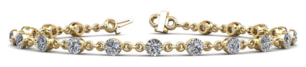 14K Yellow Gold 7/8 ct tw Fashion Diamond Bracelet