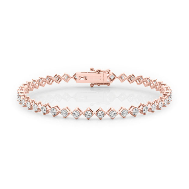 14K Rose Gold 1 1/2 ct tw New Style Diamond Bracelet