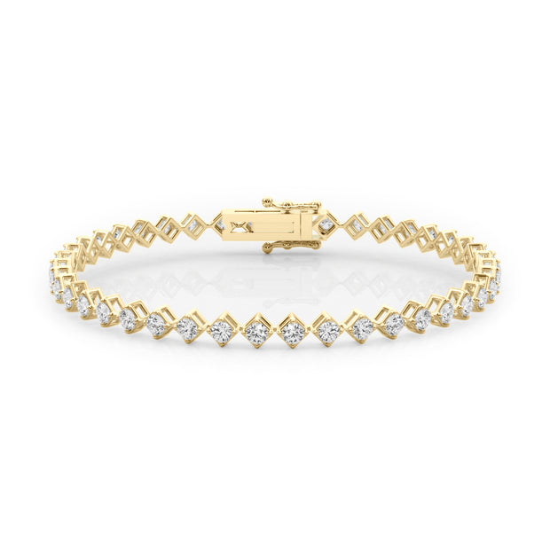14K Yellow Gold 1 1/2 ct tw New Style Diamond Bracelet