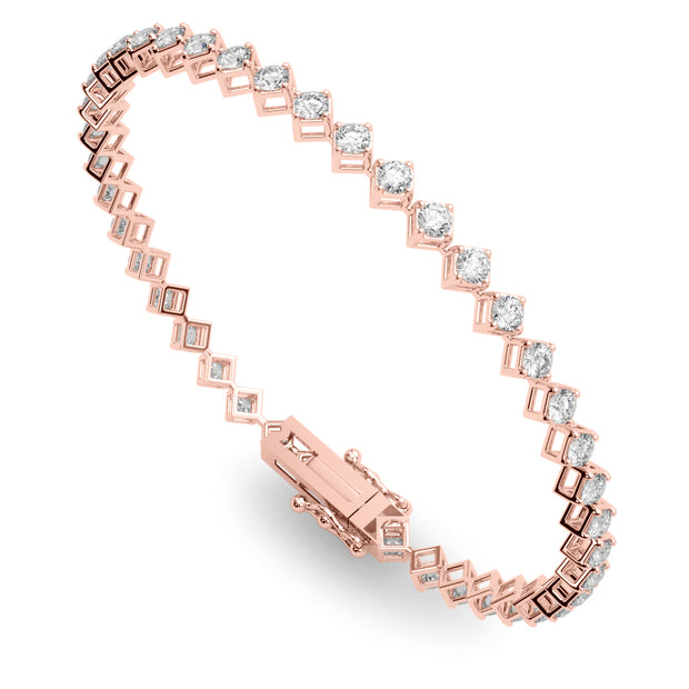 14K Rose Gold 1 1/2 ct tw New Style Diamond Bracelet
