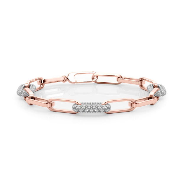 18K Rose Gold 1 1/8 ct tw New Style Diamond Bracelet