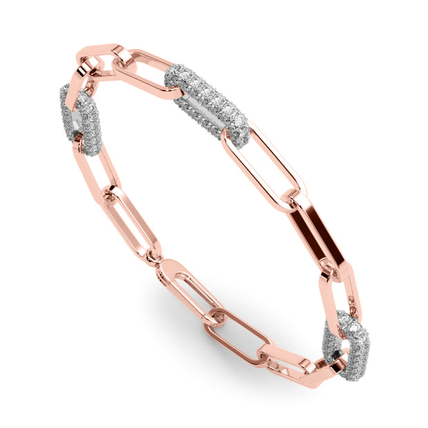 14K Rose Gold 1 1/8 ct tw New Style Diamond Bracelet