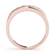 14K Rose Gold Diamond Wedding Band 1 ctw