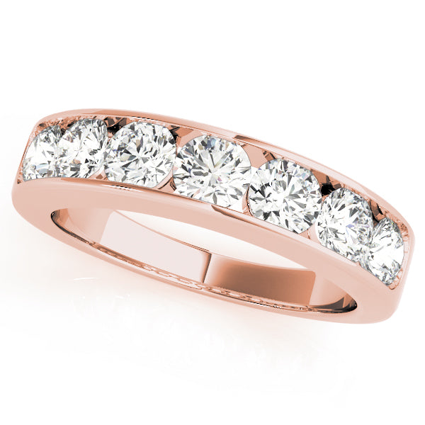 18K Rose Gold Diamond Wedding Ring